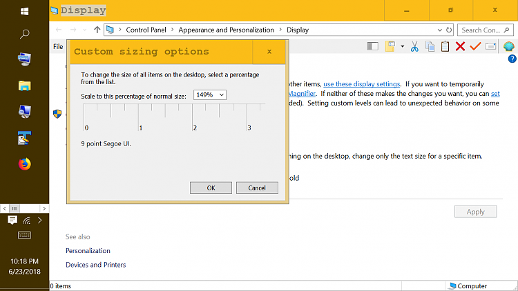 custom scaling level. - Windows 10 Forums