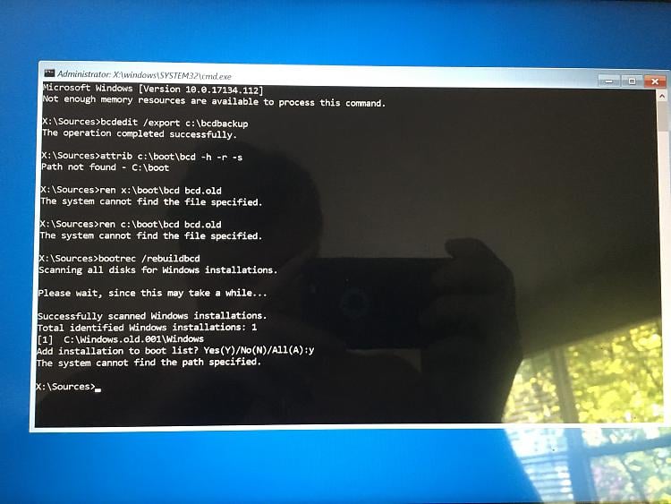 boot windows 1 hp