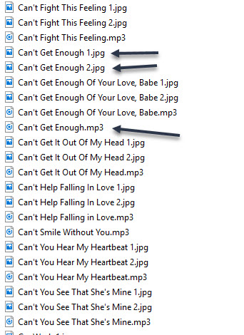 jpg's and mp3's not grouping correctly in File Explorer-example.jpg