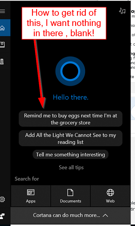 How to get rid of all the tips and cortana garbage on search toolbar?-get-rid-cortana-tips.png