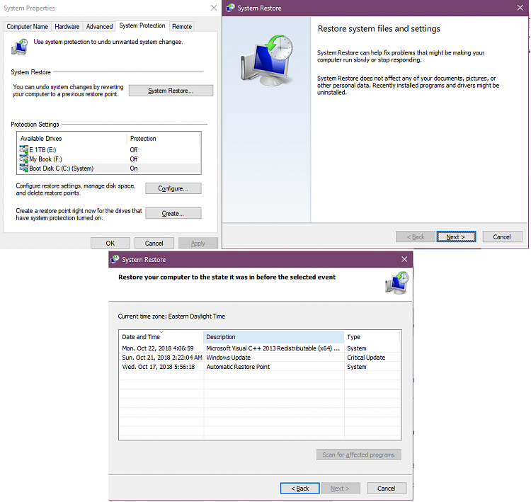 Win10 Recycle Bin no longer lets me recycle stuff to it-systemrestorewin10musttypeincreatesystemrestore.png