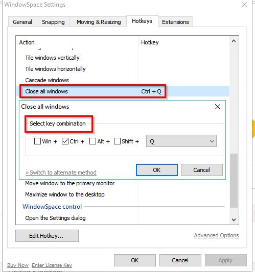 how to close all open windows at once