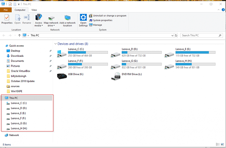 Can I change what appears in file Explorer on the left side-image.png