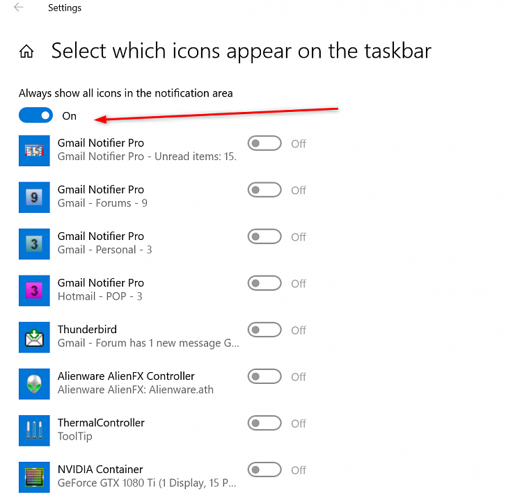 How do I retrieve hidden icons?