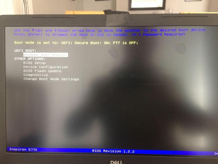 windows boot manager missing from bios