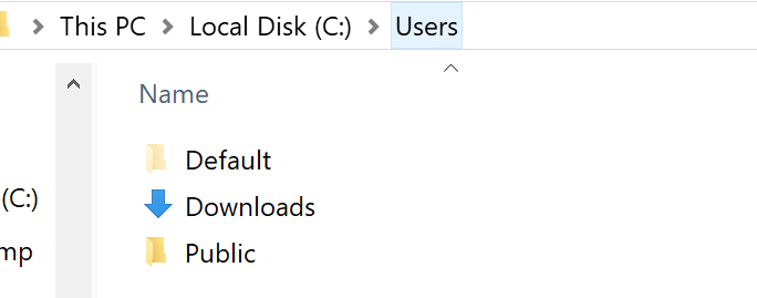 Windows' Profile folder named Downloads-capture.png