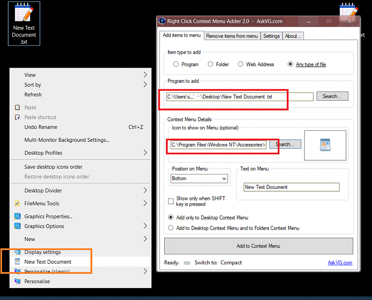 How to add or move New Text Document to the right click main context ?-untitled.png