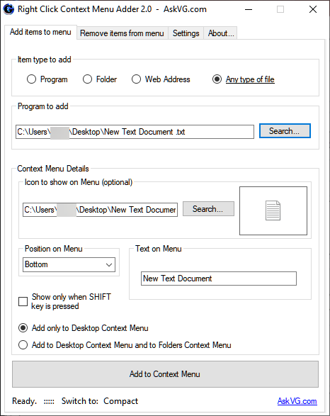 How to add or move New Text Document to the right click main context ?-aaa.png