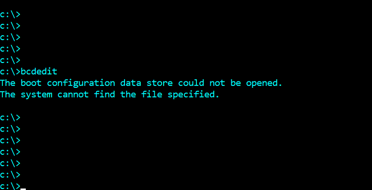 bcdedit: The boot configuration data store could not be opened-image.png
