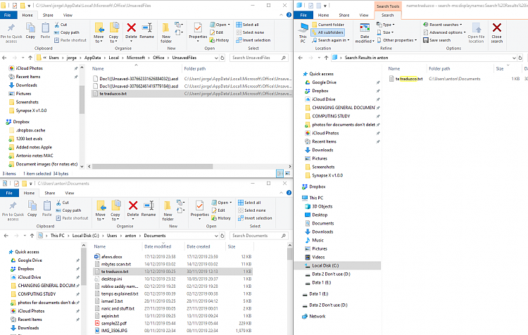 Why is file explorer not searching hidden folders in the users folder?-search-issue.png