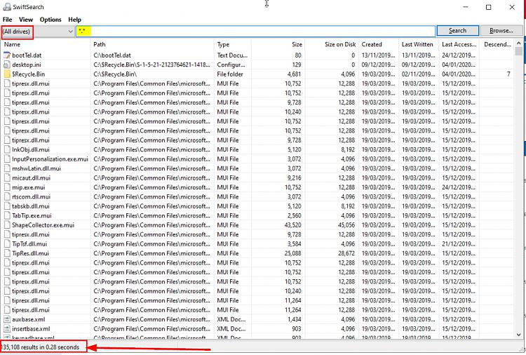 Is there a better file-search utility than the one in Win Explorer ?-swiftsearch-all-files.jpg