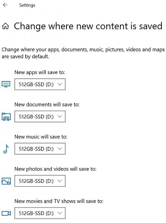 New Windows 10 Laptop - want to move 'Documents' folder to D: Drive-where-save-content.jpg