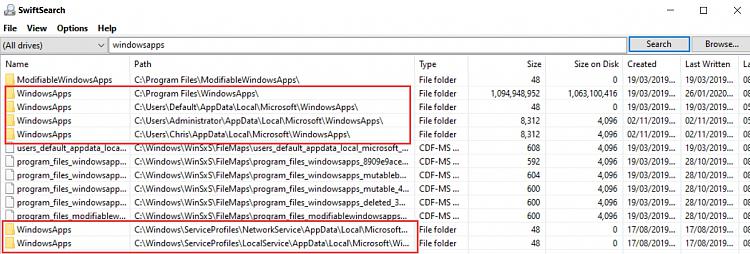 Taking ownership of windowsapps folder - failed to process?-swiftsearch.jpg