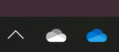 Hide Taskbar One drive syncing icons - 2 accounts, trying to hide 1-image.png