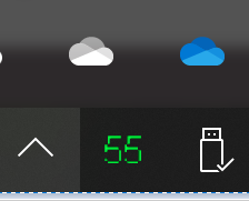 Hide Taskbar One drive syncing icons - 2 accounts, trying to hide 1-image.png