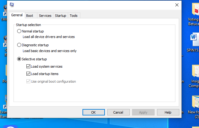 Clean install of Windows Pro 1909 and now in selective startup mode :(-selective.png