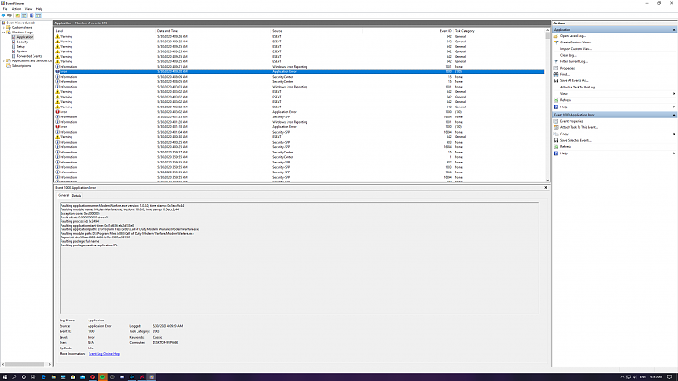 Event viewer: Warning ESENT source and cod mw force closes to desktop-screenshot-9-.png