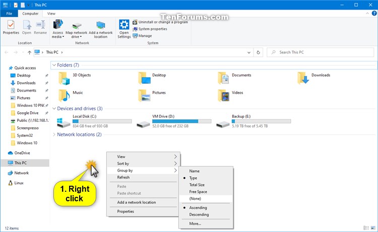 How to Change the Group by View of a Folder in Windows 10 tutorial-this_pc.jpg