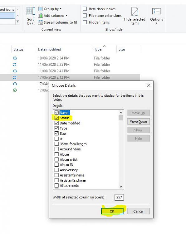 how do i remove the 'status' column in windows explorer - permanently!-status-column.jpg