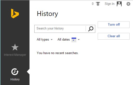 &quot;We're getting search ready&quot; error - Windows/Cortana Search-binghistory.png