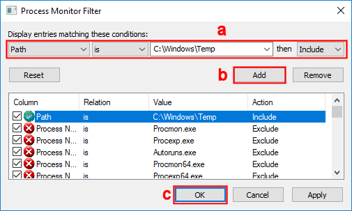 Tmp files/folders in C:\Windows\Temp-procmon-filter01.png