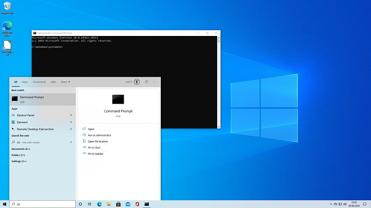 Taskbar Search window stays Open with Administrator Command Prompt-screenshot-1-.png