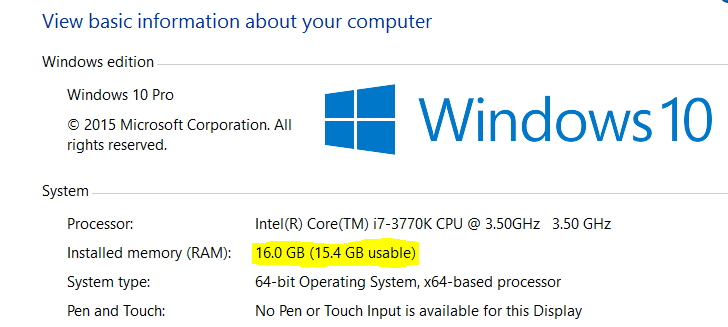 Write out Excrement deliver Since Windows 10 not all of my RAM is usable. Solved - Windows 10 Forums