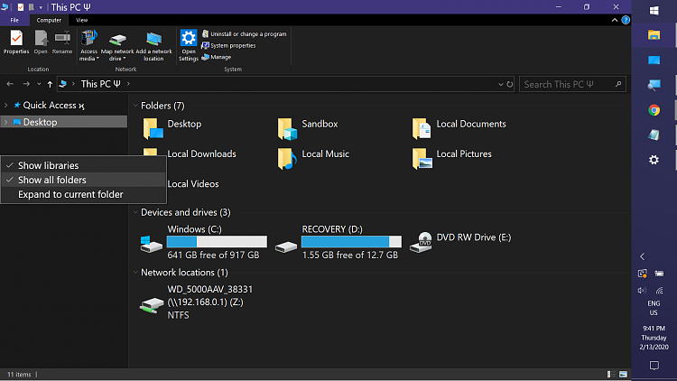 File Explorer Missing Various Locations/Shortcuts in Navigation Pane-show-all-foldrs-off.png