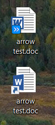 Single vs double arrows on lower left of Windows desktop icons-arrow-test.jpg