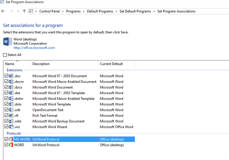 Windows 10 search opens 'word' incorrect file association-worddefaults.png