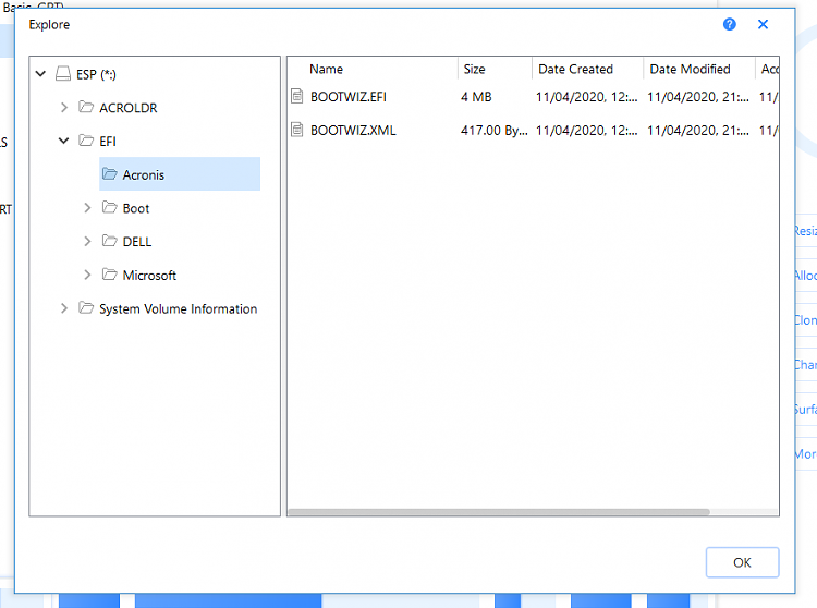 windows access efi partition