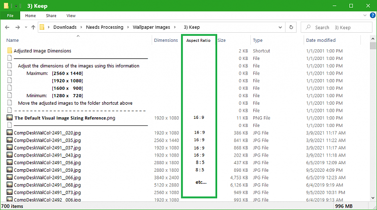 Is There An Aspect Ratio Detail Column In Windows Explorer Windows 10 Forums