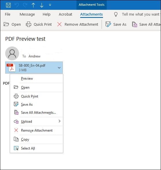 i cant see my pdf files in a preview on windows 10