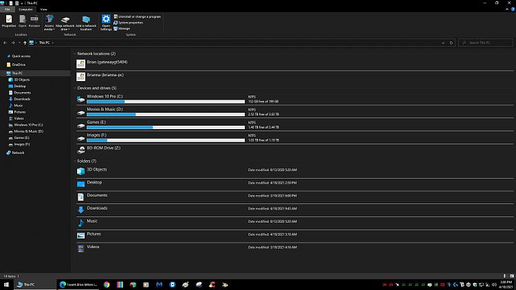 I want drive letters in the navigation pane-folder-options.jpg