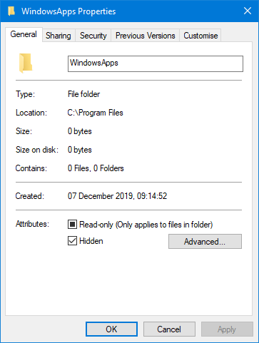 Puzzled by sizes of Windows Apps folders on my desktops-windowsapps-empty.png