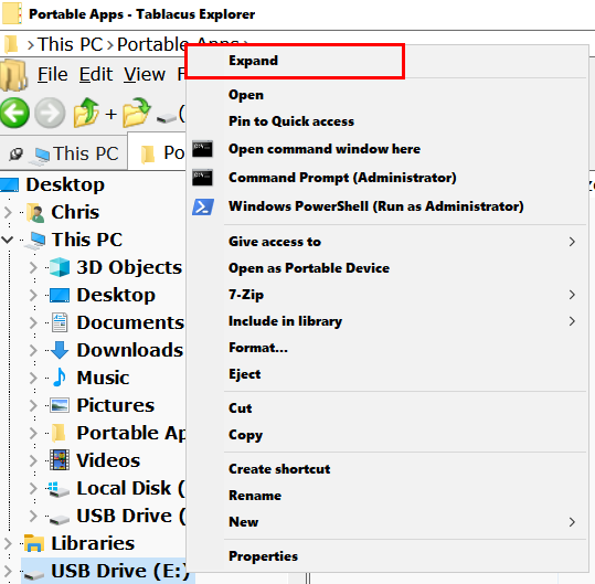 Navigation Pane Folder Expand/ Collapse Context Menu Location?-tablacus-explorer.png