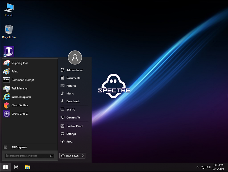 Windows 10 Lite - Ghost Spectre-start-menu.png