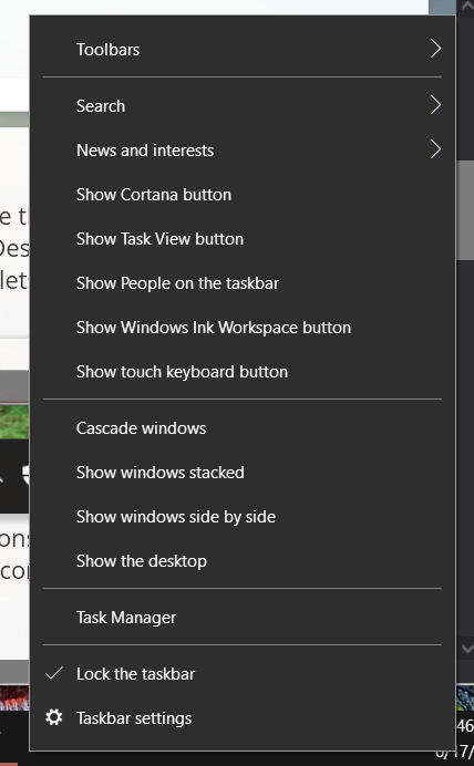 Missing &quot;Properties&quot; in my taskbar....-image.png