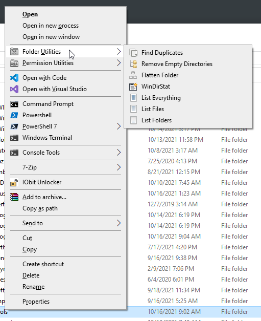 Context menu is doubling up when right clicking in the Navigation Pane-foldercontextmenu.png