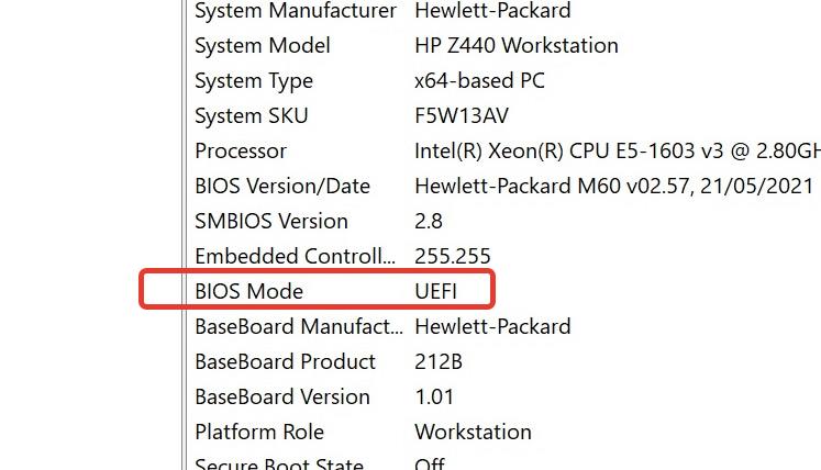 Loop: Prepare Automatic Repair - Diagnosing your PC, error-hp-z440-system-info-msinfo32-uefi-z440.jpg