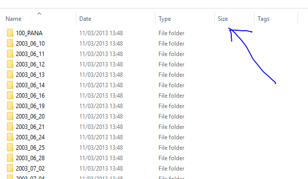 Folder size shop