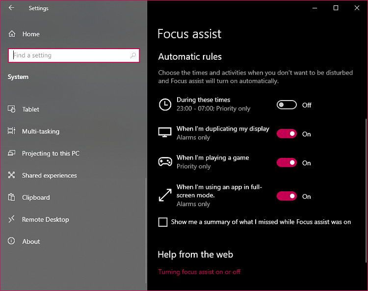 Automatically turn on Focus Assist when a specific program runs?-focus-assist-automatic-rules.png
