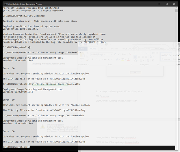 Unable to do a Repair Install or DISM, appears to be in WinPE State-image.png