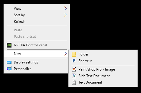 All entries in the &quot;New&quot; context menu have disappeared-image1.png