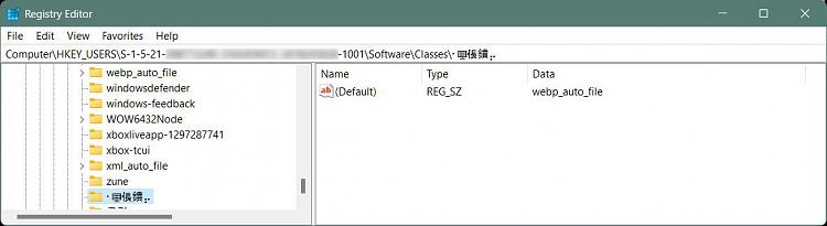 Oddly named entries under Computer\HKEY_CURRENT_USER\SOFTWARE\Classes\-chinesecharactersregfile04.jpg