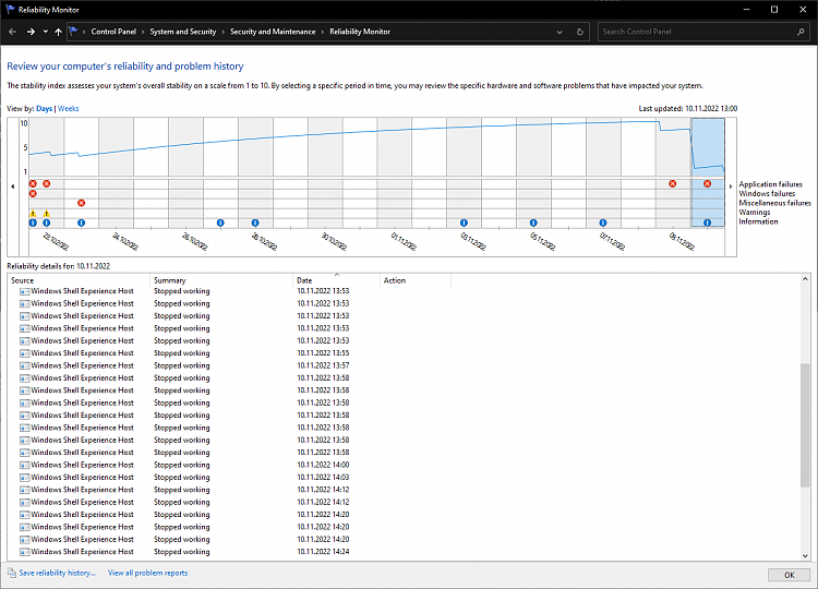 Action Center Issues (Won't Open)-reliability.png