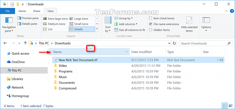 File explorer has changed the order it shows stuff-sort_by_name_descending.png