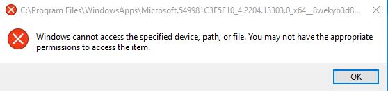 Getting &quot;Windows cannot access the specified device, path or file-2023-02-02-13_10_43-window.jpg