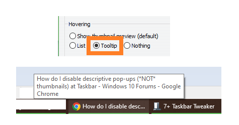 How do I disable descriptive pop-ups (*NOT* thumbnails) at Taskbar-image.png
