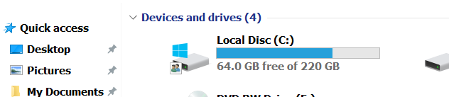 not sure why there is symbol next to my C drive-capture.png